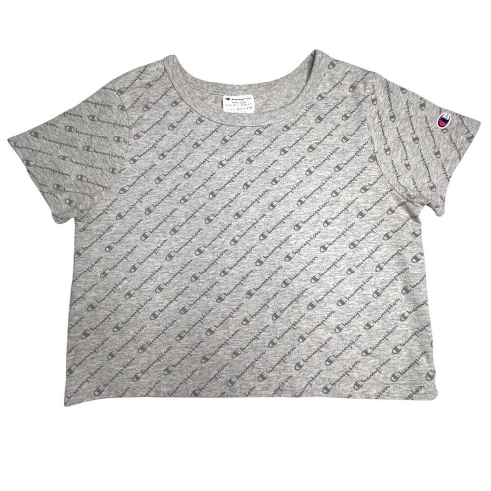 Champion Heritage cropped tee shirt, size medium. All over print gorpcore spring